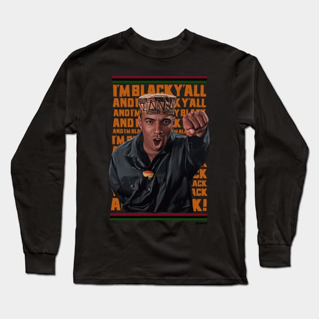 i'M BLACK Y'ALL Long Sleeve T-Shirt by Art Simpson